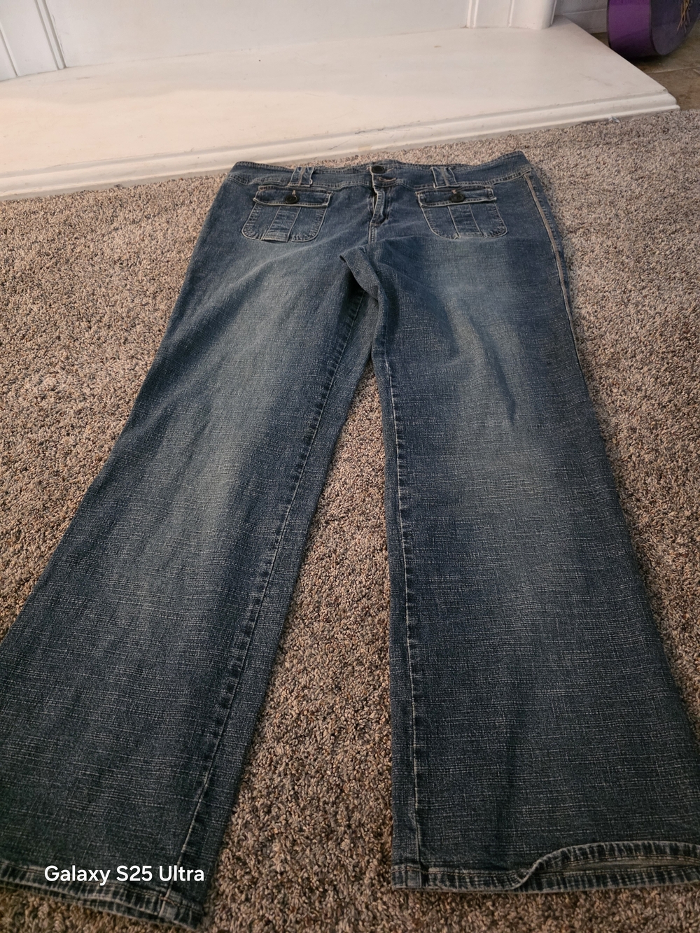 Z. Cavaricci Wide Leg Blue Denim Jeans Vintage Square Pocket Rare Find